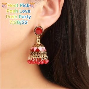 Bead Detail Jhumka Earrings